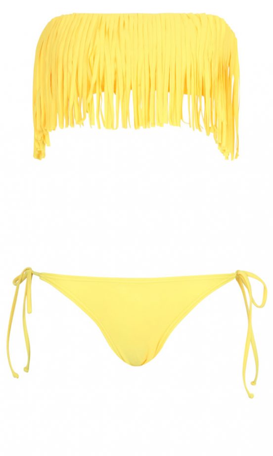 Missguided Yellow Fringed Bikini, £19.99