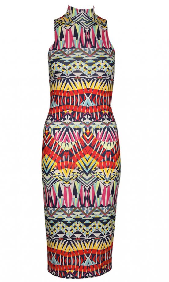 Boohoo Aztec Bodycon Dress, £12
