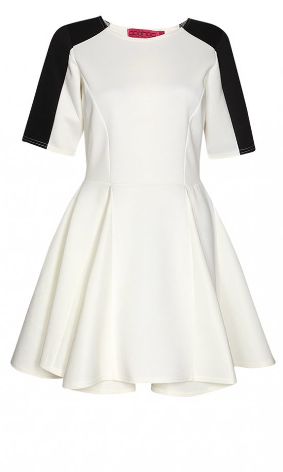 Boohoo Monochrome Skater Dress