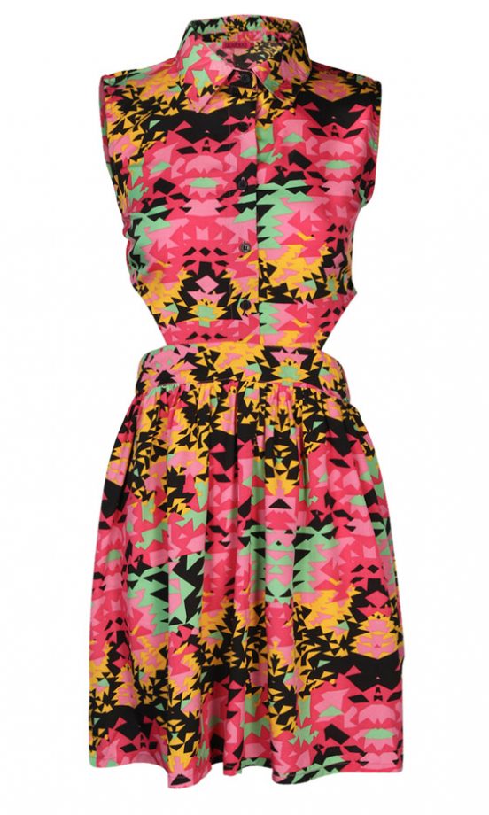 Boohoo Aztec Cut-Out Shirt Dress, £18