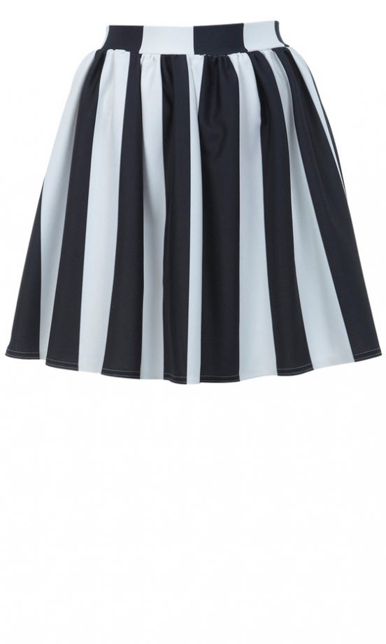 Miss Selfridge Striped Skater Skirt, £28