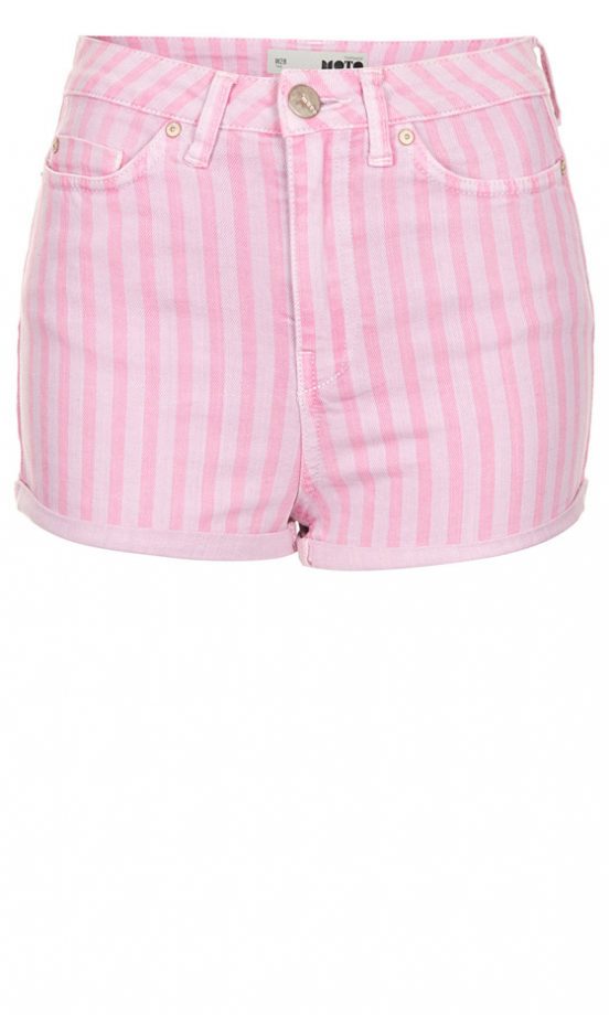 Topshop Candy Pink Stripe Shorts, £28