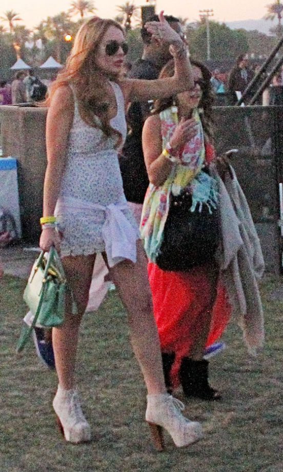 Lindsay Lohan At Coachella Festival, 2012