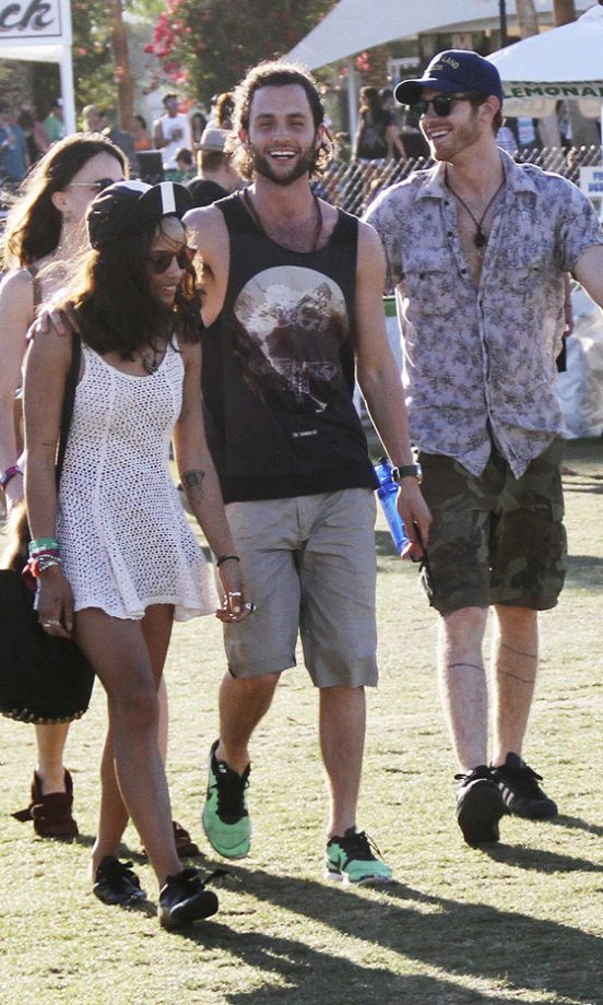 Zoe Kravitz And Penn Badgley At Coachella Festival, 2012