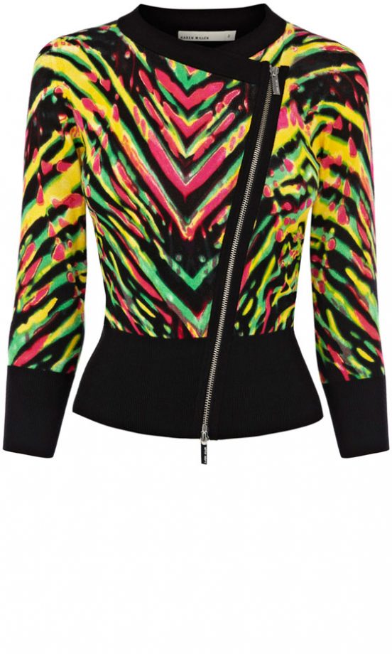 Karen Millen Printed Biker Jacket, £99