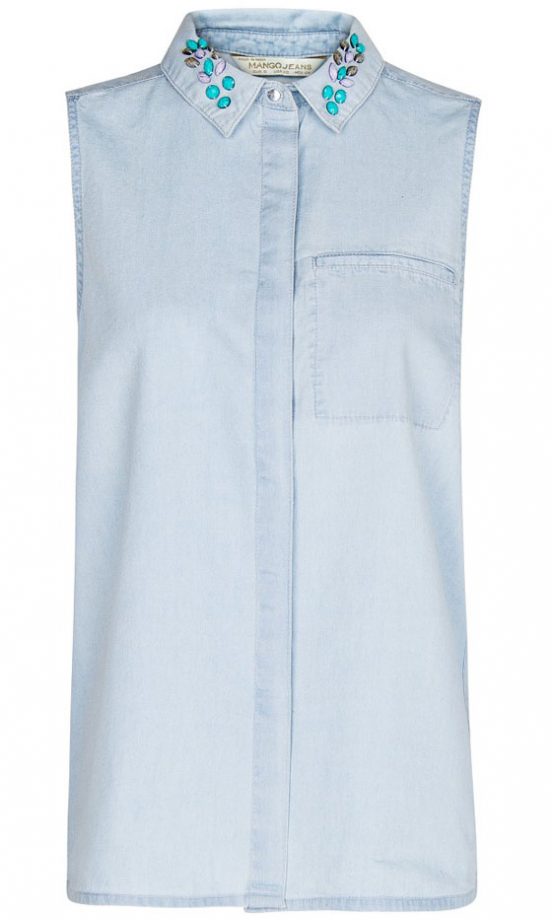 Mango Jewel Collar Shirt, £29.99