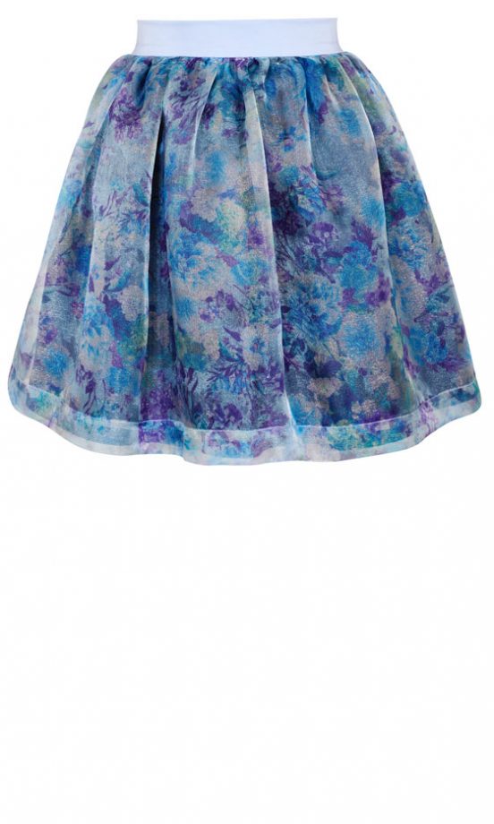 Miss Selfridge Sheer Floral Skirt