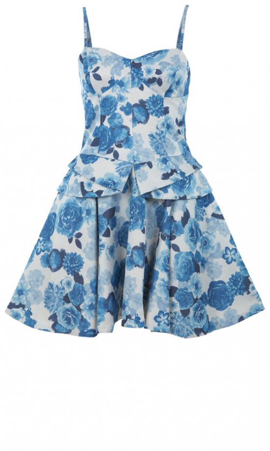 Miss Selfridge Blue Floral Dress