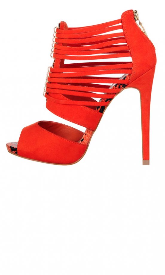 Miss Selfridge Red Strappy Heels