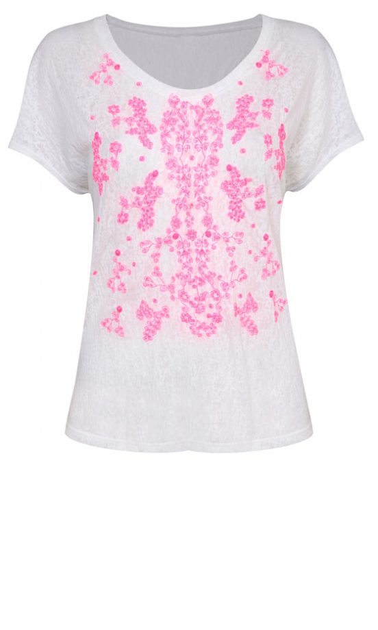 Miss Selfridge Fluro Detail Tee