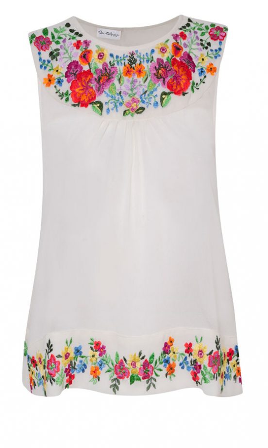Miss Selfridge Floral Embroidered Top