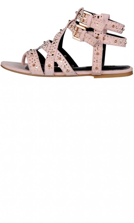 Miss Selfridge Pink Studded Sandals