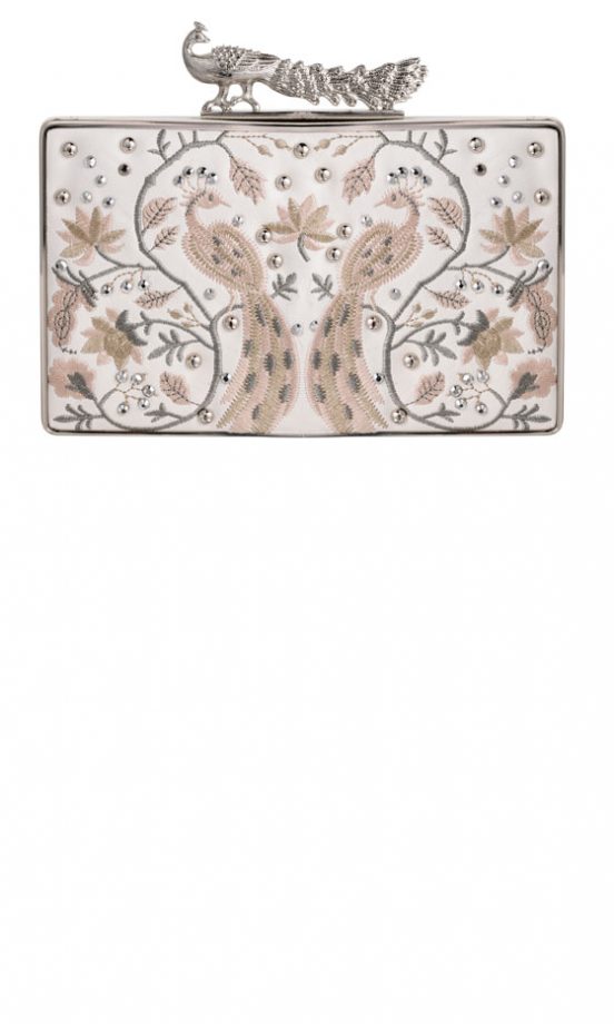 Miss Selfridge Embroidered Box Clutch