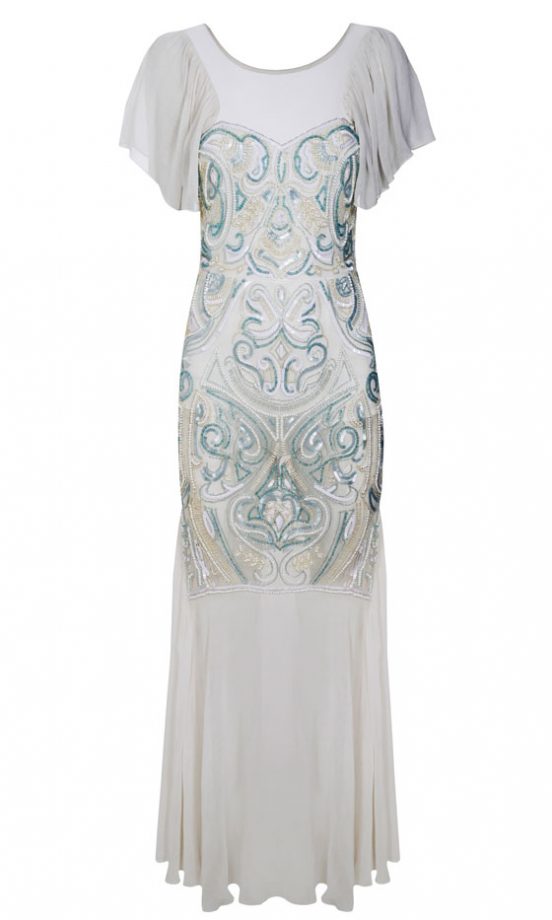 Miss Selfridge White Embellished Maxi Dress
