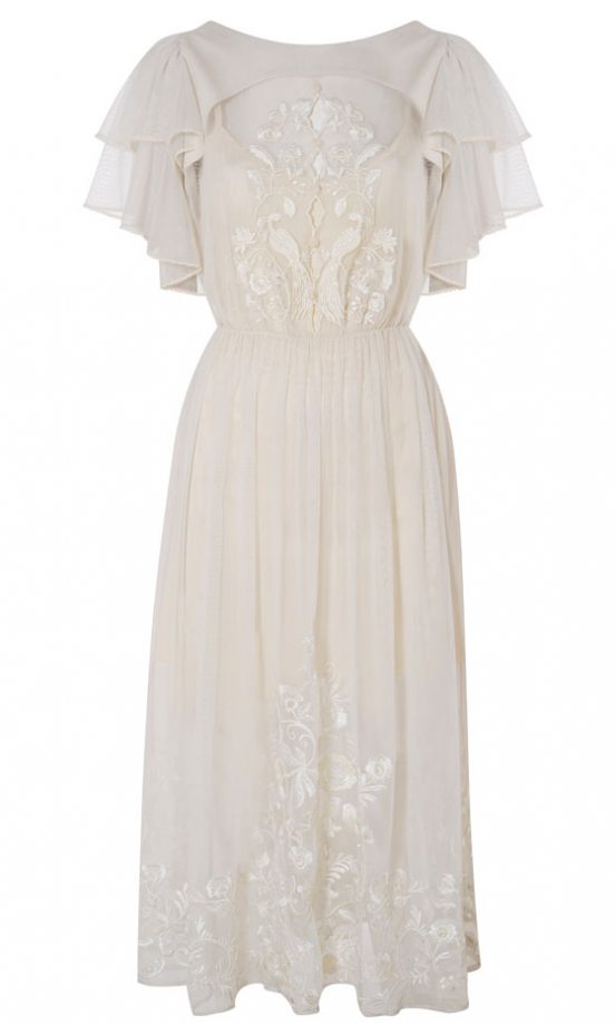 Miss Selfridge White Midi Dress