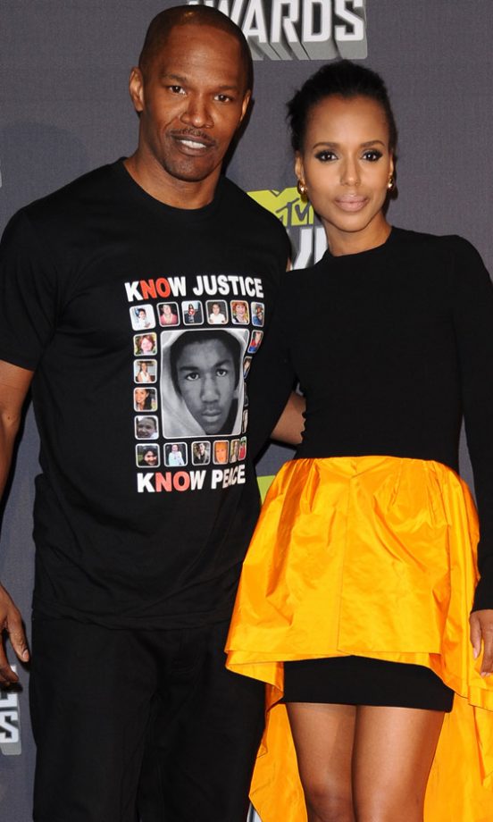 Jamie Foxx And Kerry Washington In Michael Kors At The MTV Movie Awards, 2013