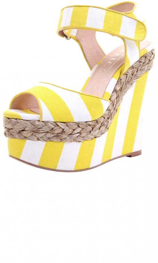 Yellow Stripe Wedges, £65