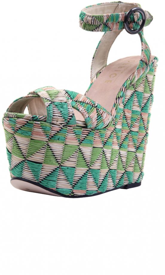 Office Ankle Strap Geo Wedges, £65