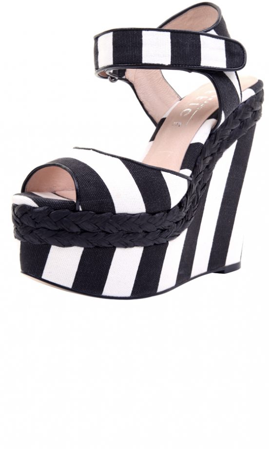 Office Stripe Flatform Wedges, £55