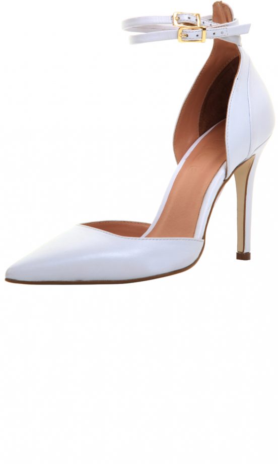 Office White Ankle Strap Stilettos, £65