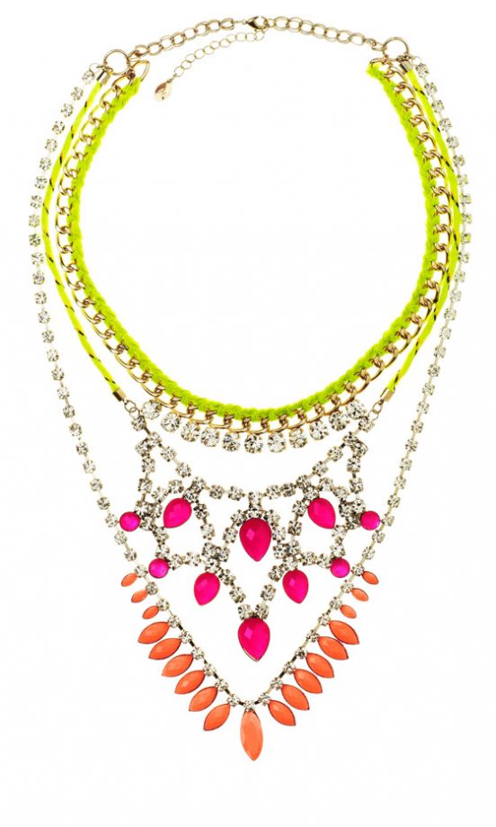 Accessorize Triple Layer Neon Necklace, £25