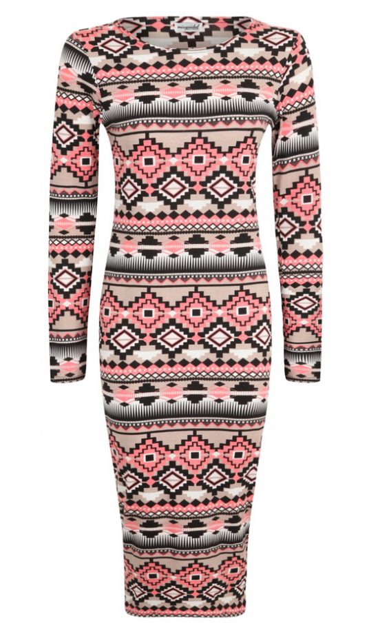 Missguided Aztec Print Midi Dress, £14.99