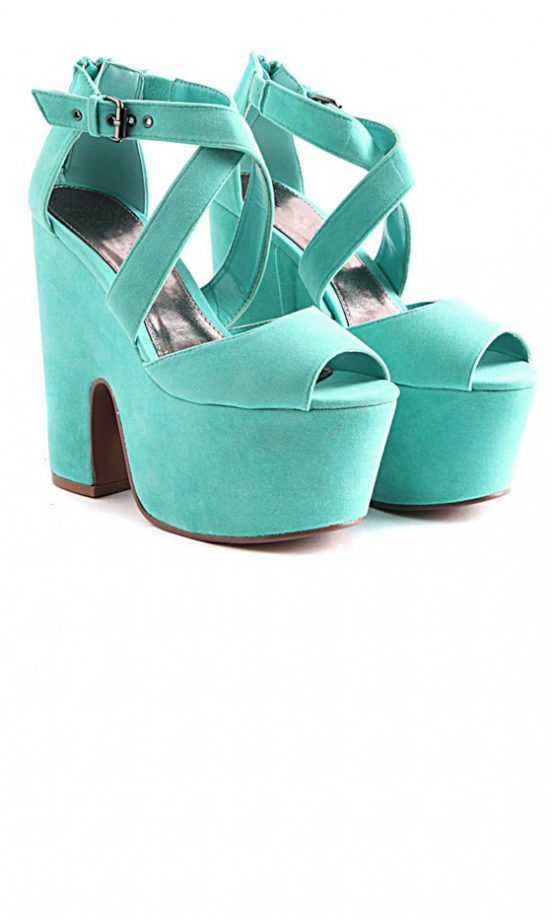 Missguided Turquoise Platforms, £37.99