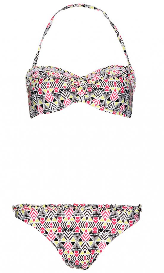 Boohoo Printed Bandeau Bikini, £14