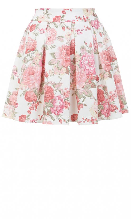 Miss Selfridge Floral Pleated Skirt, £35