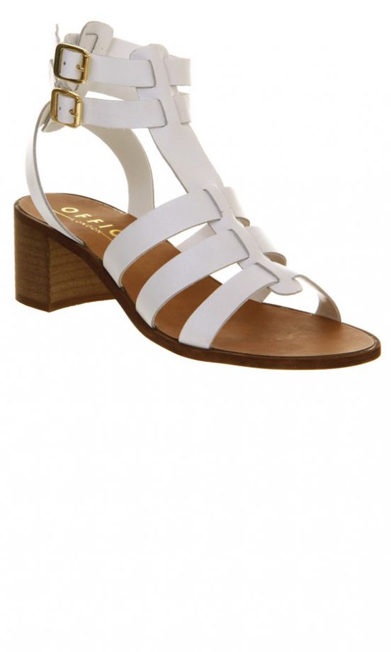 Office White Leather Sandals, £48
