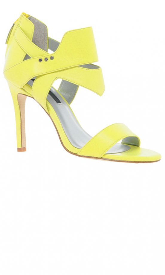 Senso Neon Yellow Strappy Heels, £120