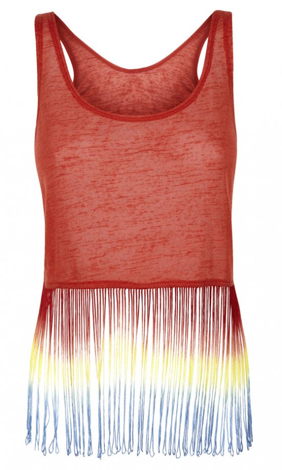 Primark Summer 2013: Red Fringed Top, £5
