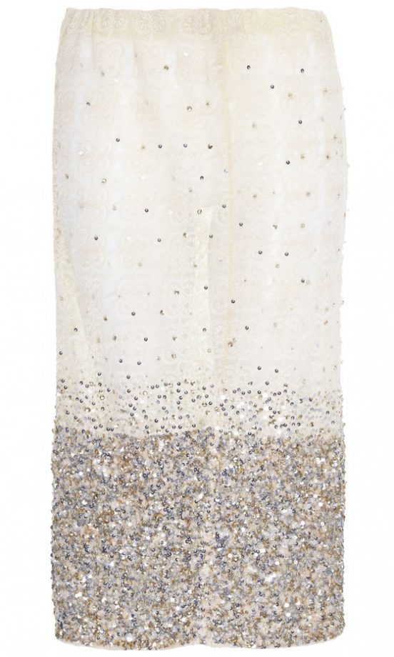 River Island High Summer 2013 Cream Sequin Skirt, £70