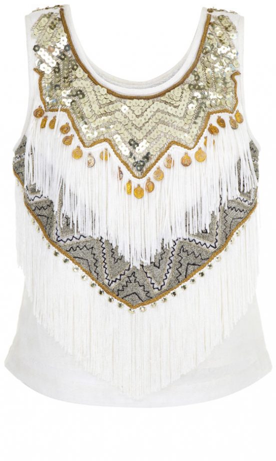 River Island High Summer 2013 Embellished Fringe Top, £40