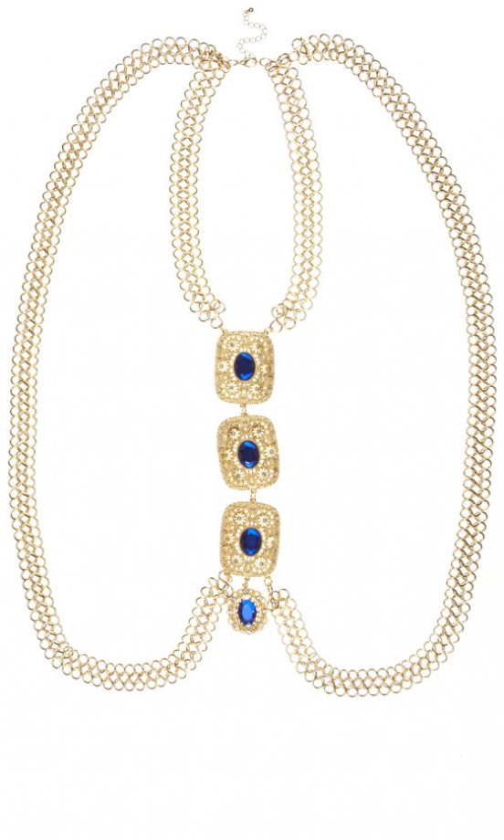 River Island High Summer 2013 Stone Body Chain