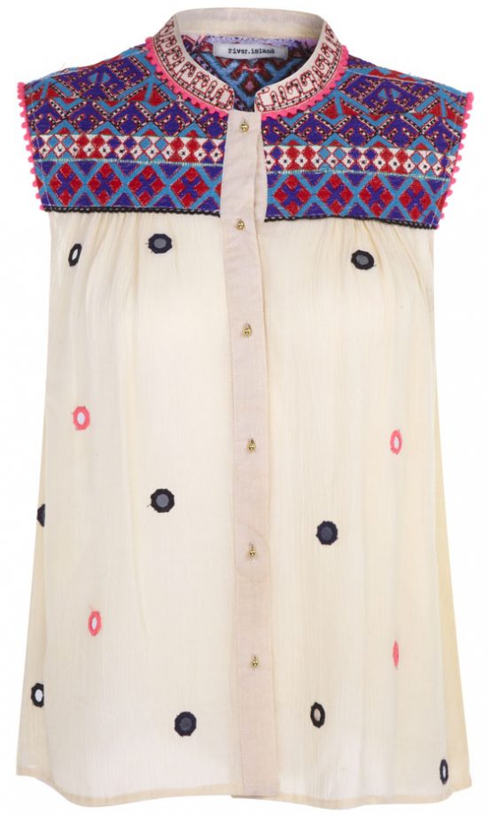 River Island High Summer 2013 Embroidered Shirt, £25
