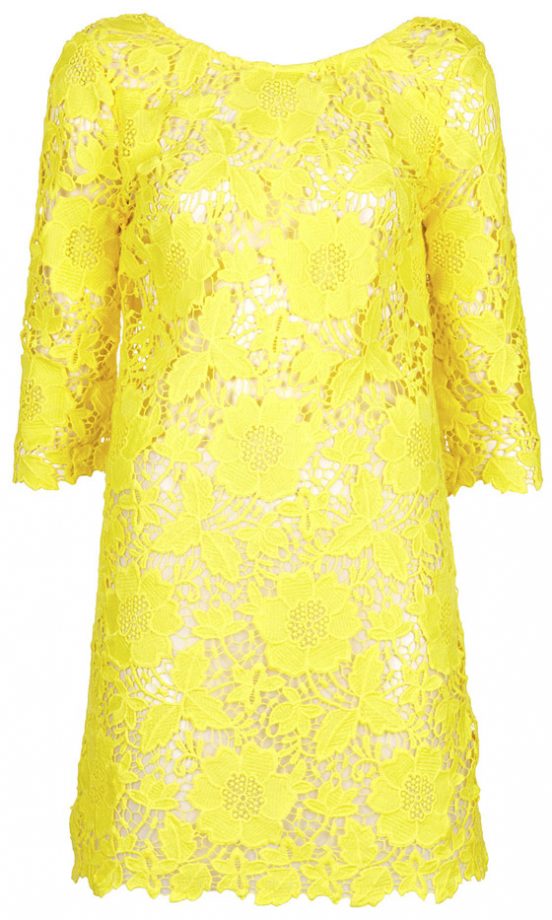 Topshop Yellow Lace Dress, £45
