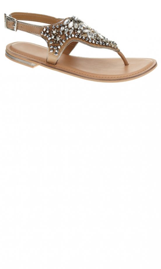 Topshop Brown Jewel Sandals, £45