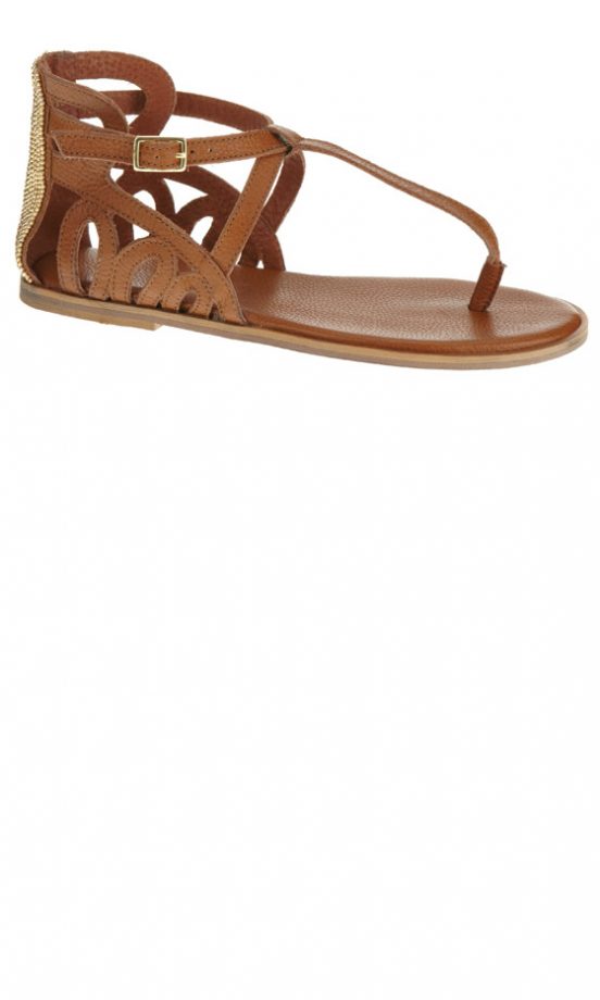 Topshop Brown Strappy Sandals
