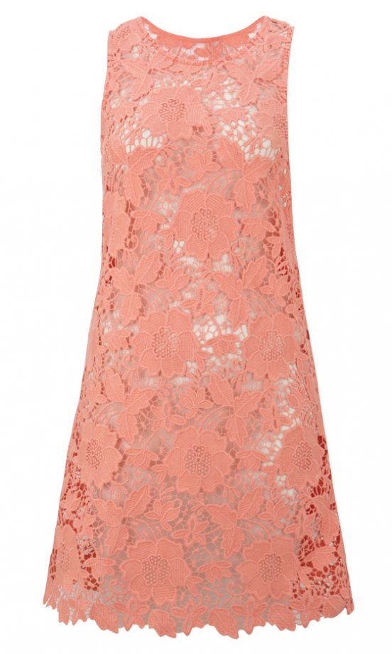 Topshop Coral Lace Dress, £40