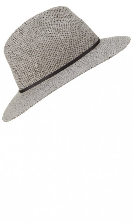 Topshop Grey Straw Hat