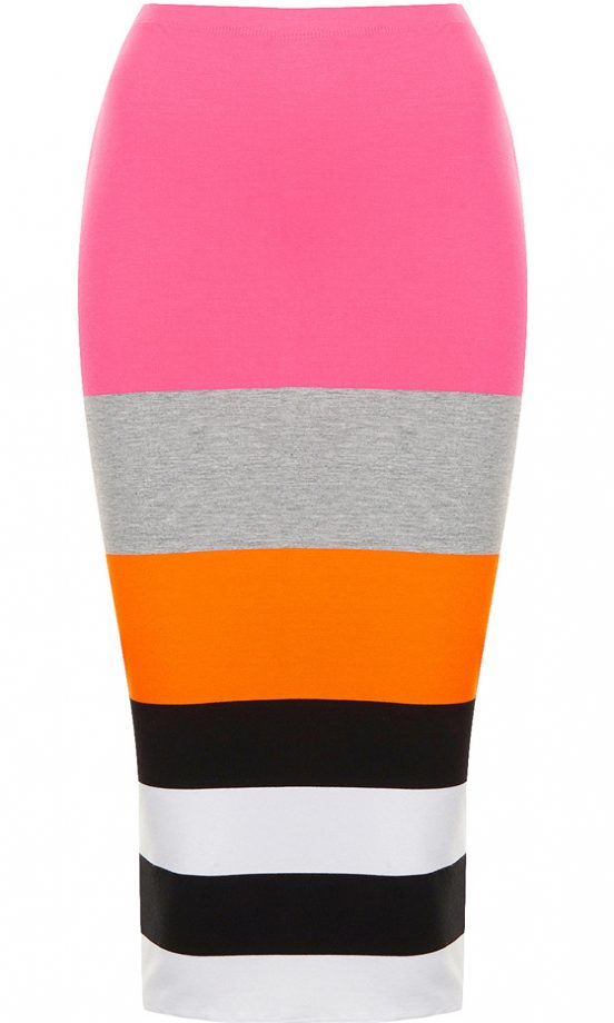 Topshop Striped Pencil Skirt
