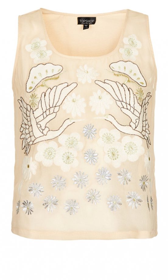 Topshop Embroidered Swan Top, £32