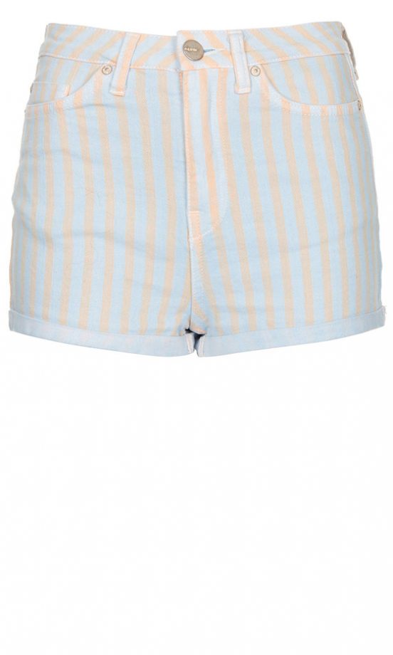 Topshop Pastel Stripe Moto Shorts, £32