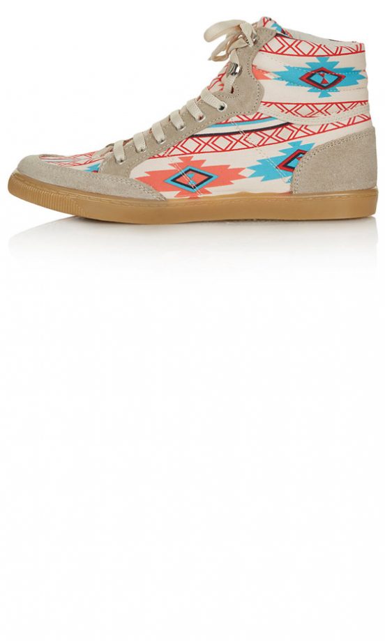 Topshop Pervian Print Hi-Tops, £35