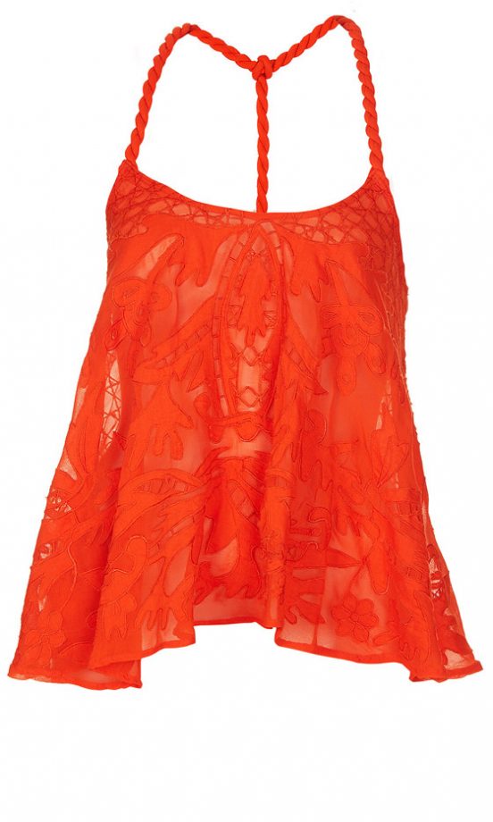 Topshop Braided Orange Camisole, £28