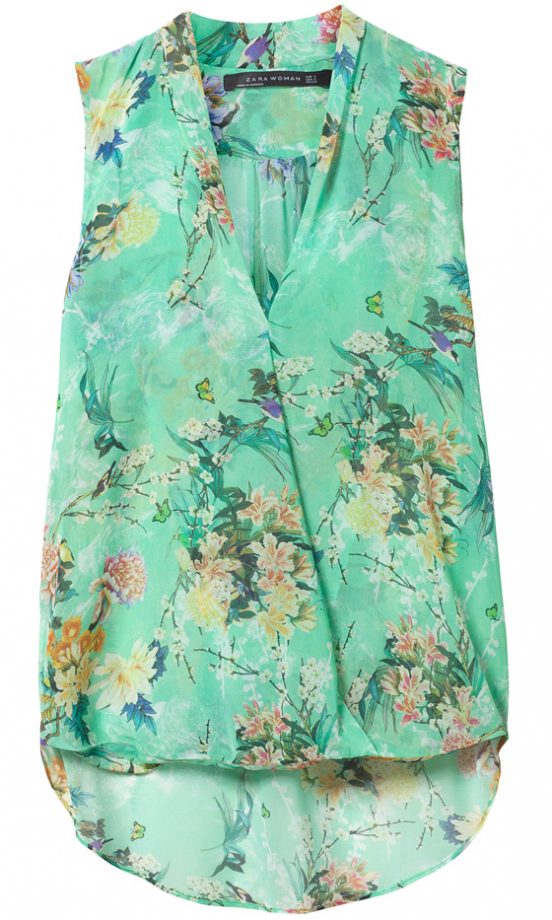 Zara Summer 2013 Floral Vest Shirt