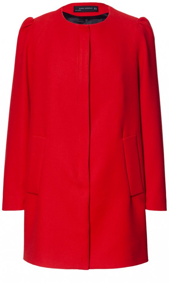 Zara Summer 2013 Red Shift Coat