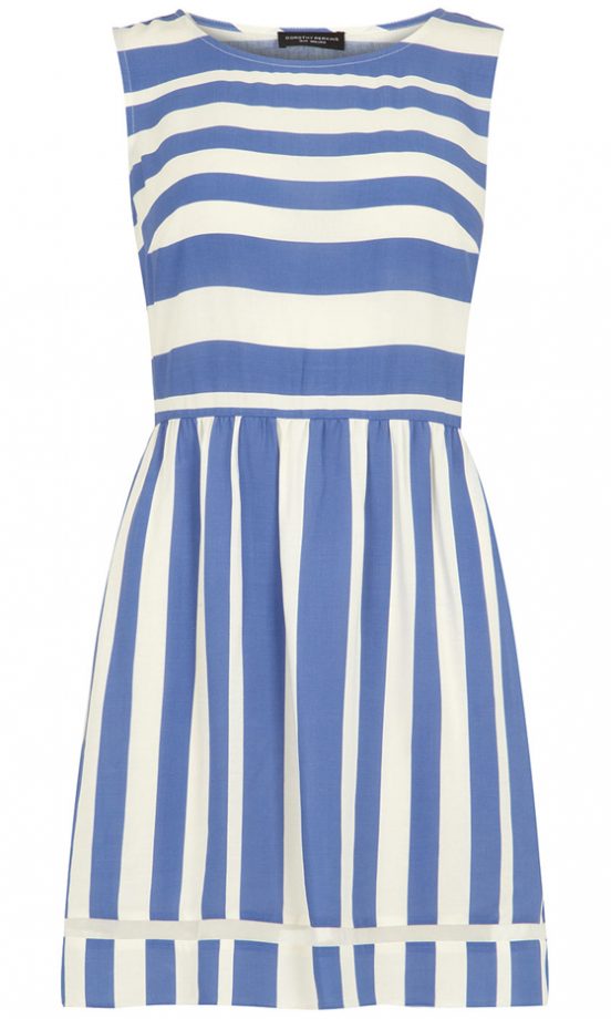 Dorothy Perkins Summer 2013 Blue And Ivory Stripe Dress, £25