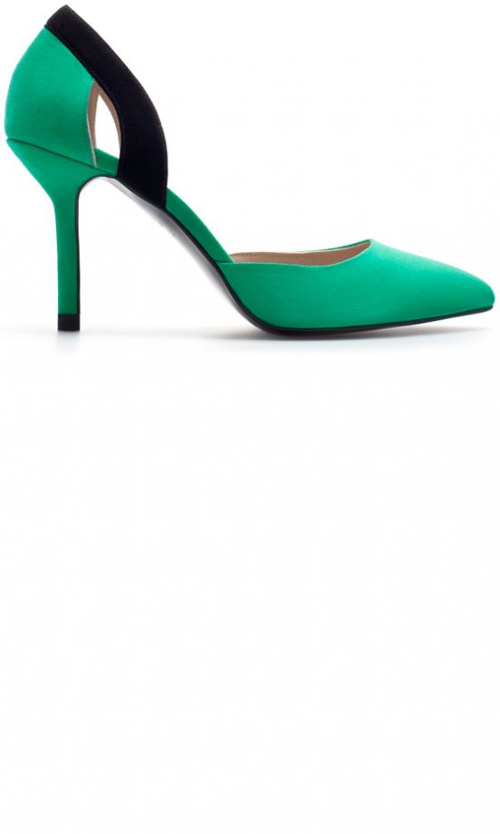 Zara Summer 2013 Green Cut Out Heels